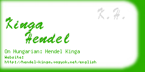 kinga hendel business card
